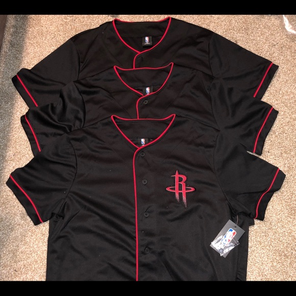 Houston Rockets Baseball Style Jerseys - Picture 3 of 6